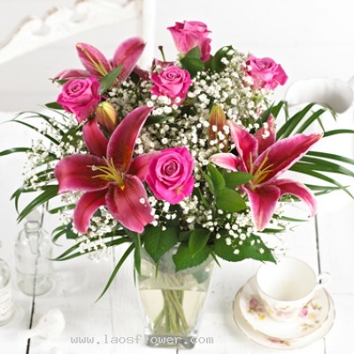 Pink Flower Vase